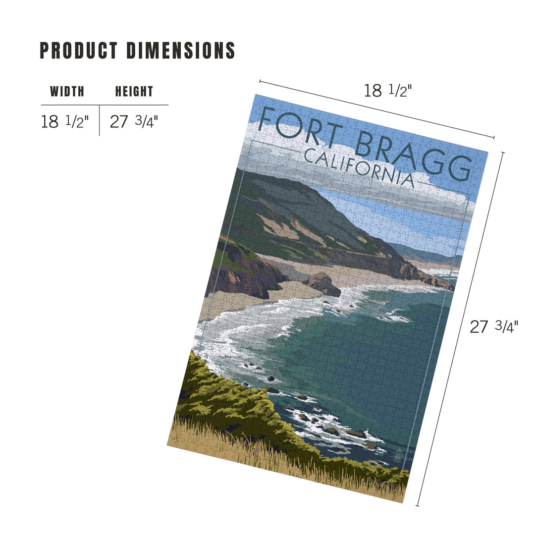 Fort Bragg, California, Coast Scene, Jigsaw Puzzle Puzzle Lantern Press 