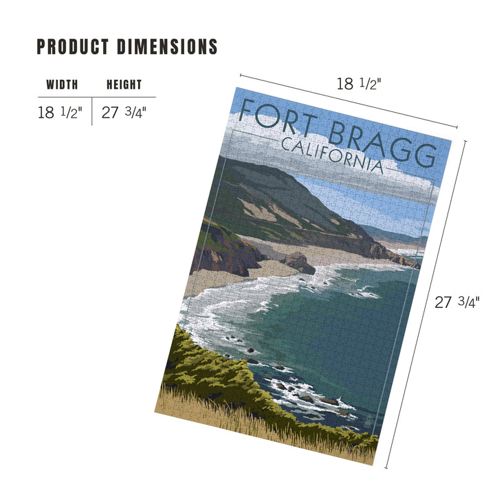 Fort Bragg, California, Coast Scene, Jigsaw Puzzle Puzzle Lantern Press 
