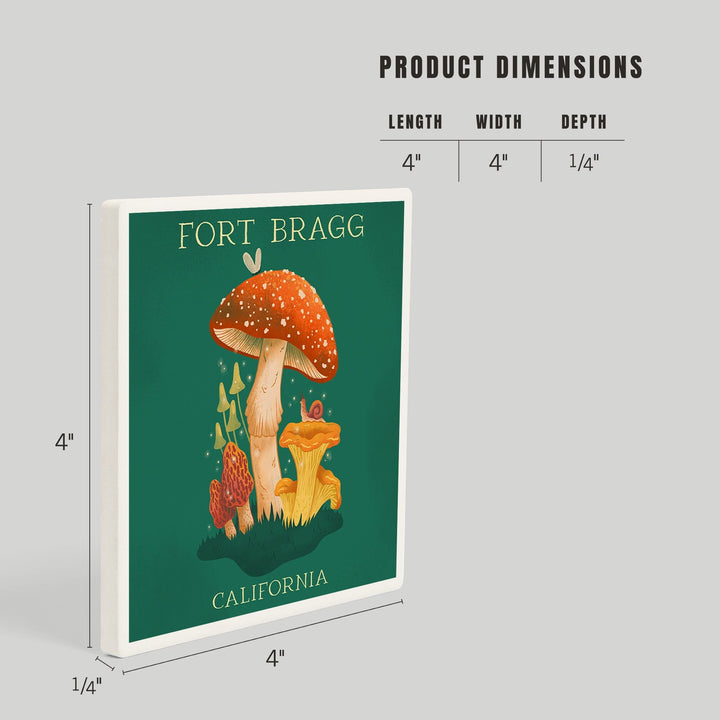 Fort Bragg, California, Mushroom Cluster, Coasters Coasters Lantern Press 