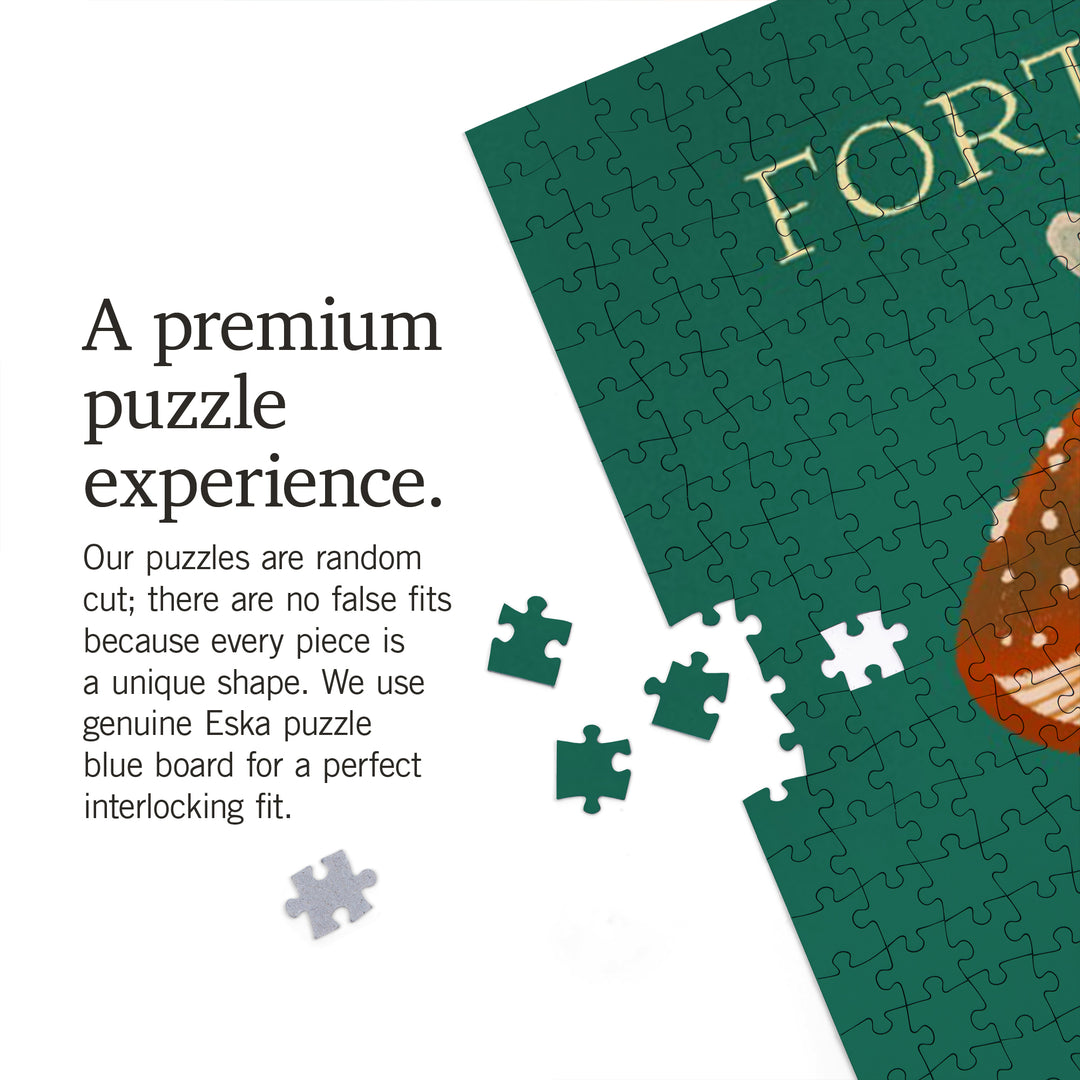 Fort Bragg, California, Mushroom Cluster, Jigsaw Puzzle Puzzle Lantern Press 