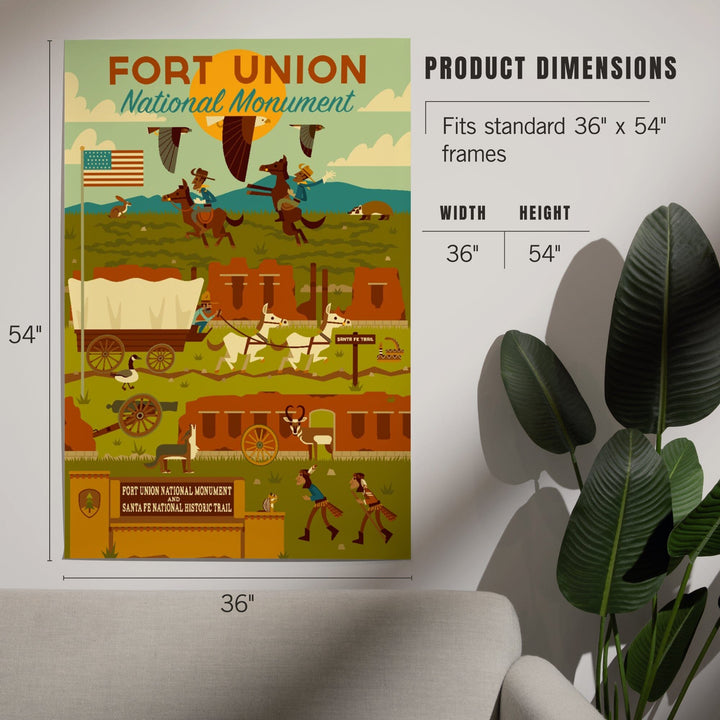 Fort Union National Monument, New Mexico, Geometric, Art & Giclee Prints Art Lantern Press 