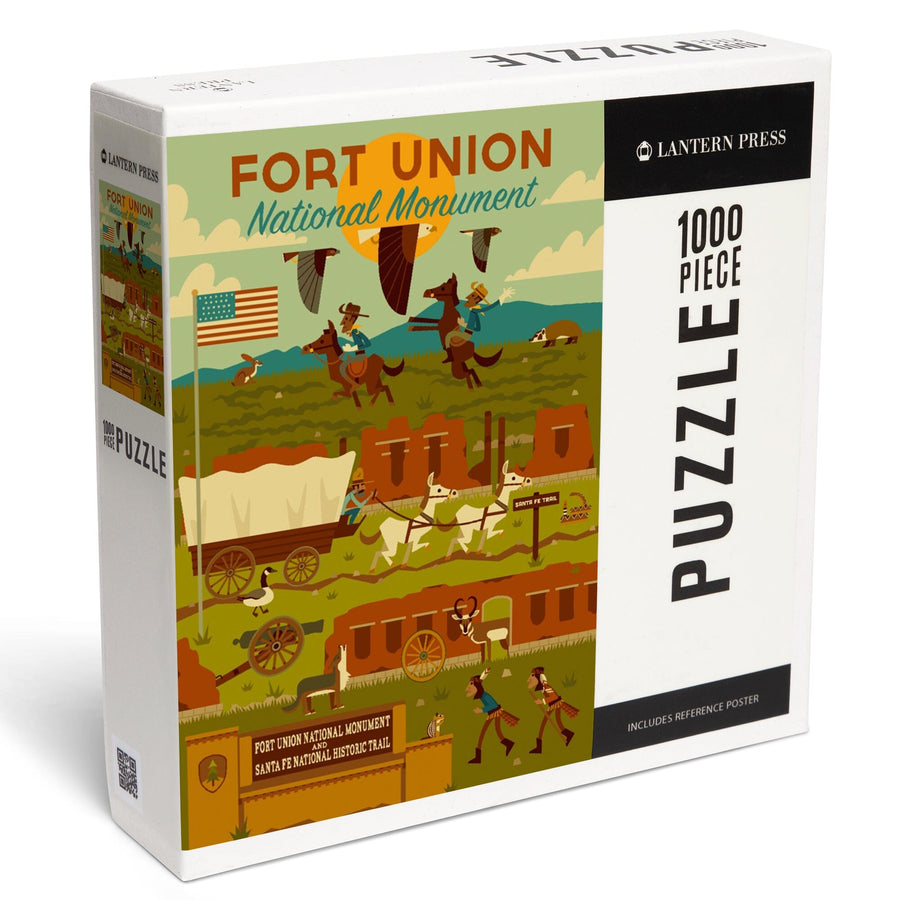 Fort Union National Monument, New Mexico, Geometric, Jigsaw Puzzle Puzzle Lantern Press 