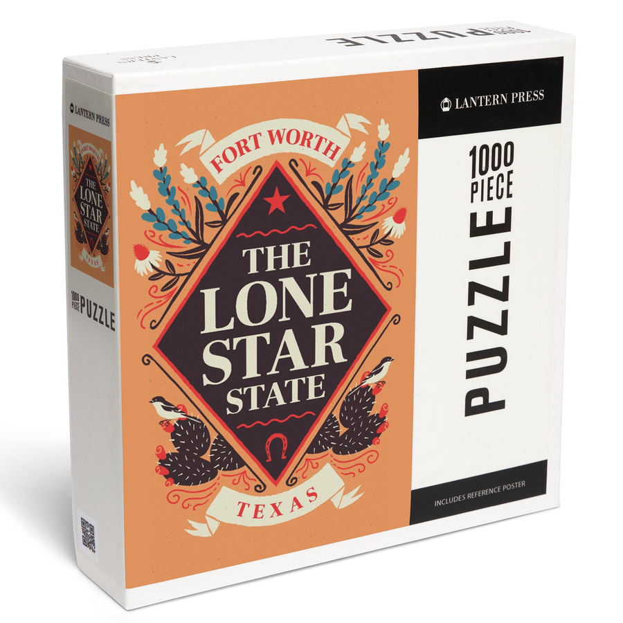 Fort Worth, Texas, State Motto Crest, State Series, Jigsaw Puzzle Puzzle Lantern Press 