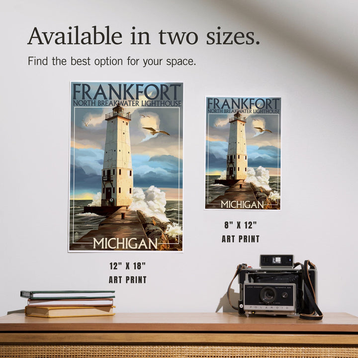 Frankfort Lighthouse, Michigan, Art & Giclee Prints Art Lantern Press 