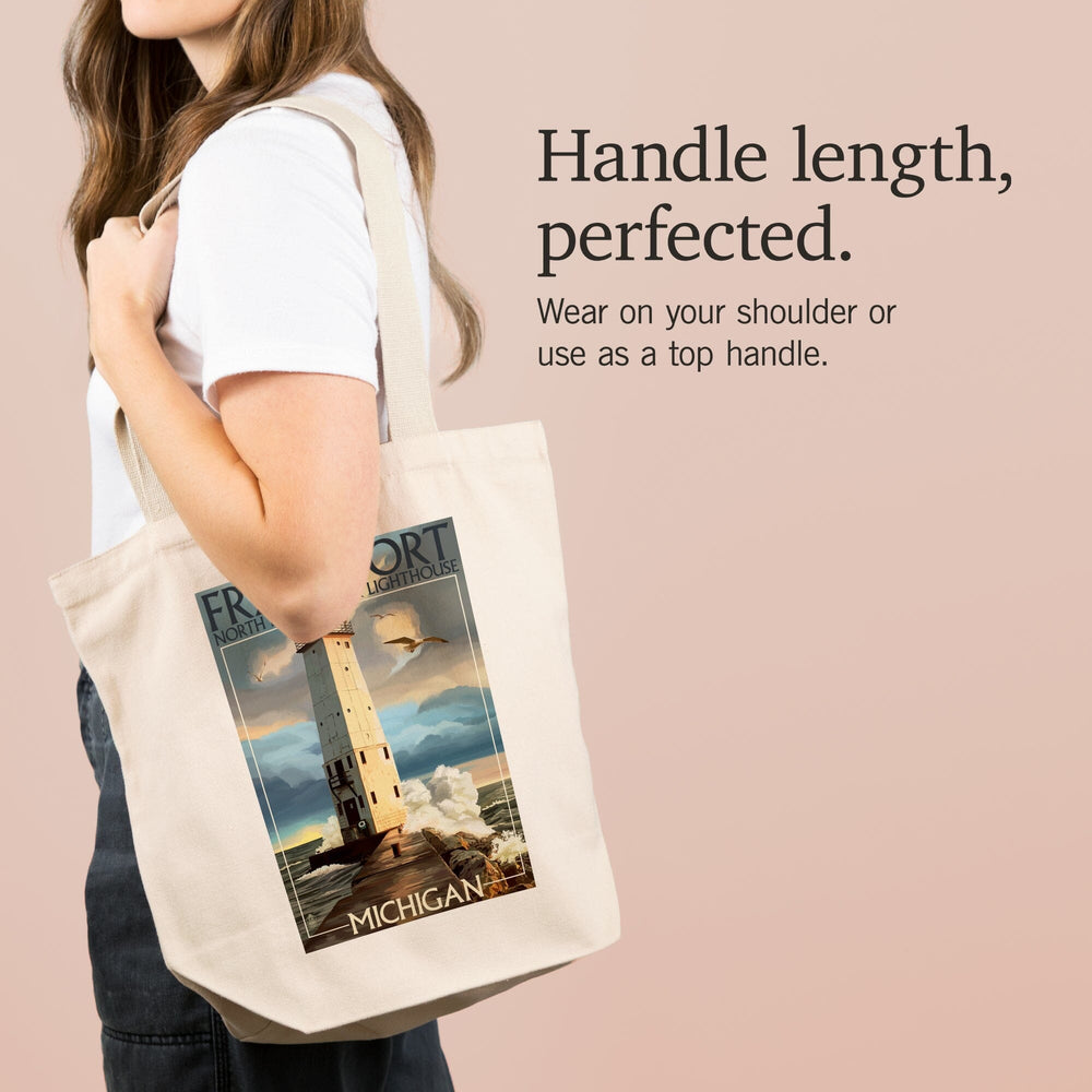 Frankfort Lighthouse, Michigan, Tote Bag Totes Lantern Press 