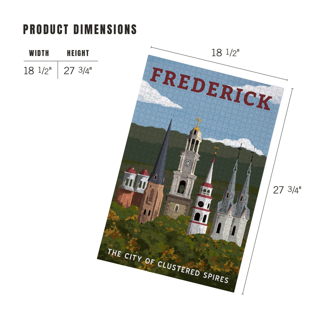 Frederick, Maryland, City of Clustered Spires, Jigsaw Puzzle Puzzle Lantern Press 