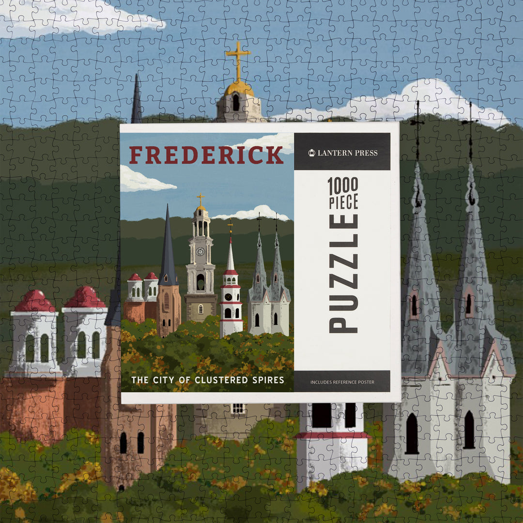 Frederick, Maryland, City of Clustered Spires, Jigsaw Puzzle Puzzle Lantern Press 