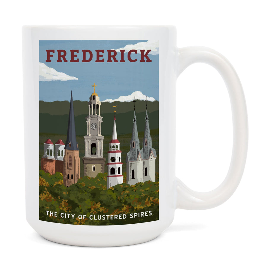 Frederick, Maryland, City of Clustered Spires, Lantern Press Artwork, Ceramic Mug Mugs Lantern Press 