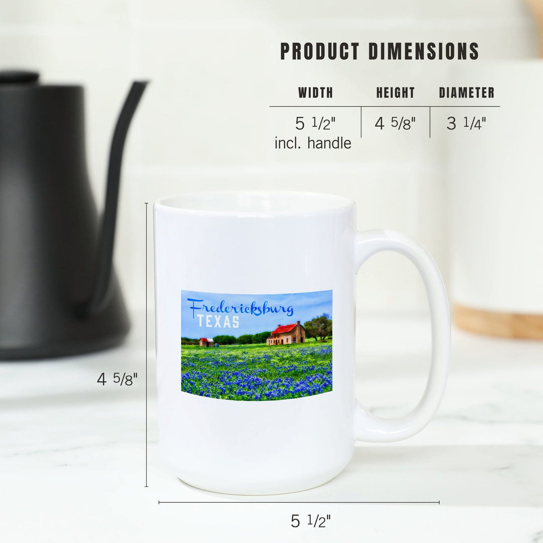 Fredericksburg, Texas, Bluebonnets, Lantern Press Photography, Ceramic Mug Mugs Lantern Press 