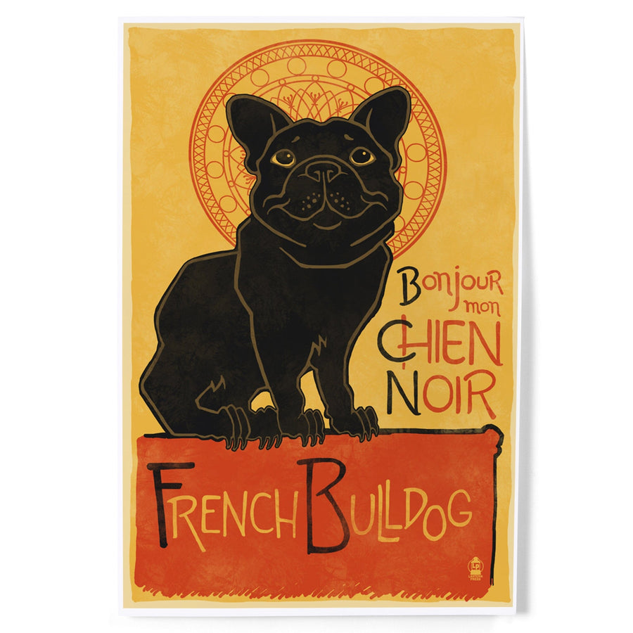 French Bulldog, Retro Chien Noir Ad, Art & Giclee Prints Art Lantern Press 