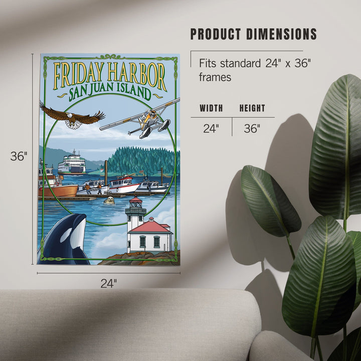 Friday Harbor, San Juan Island, Washington, Views, Art & Giclee Prints Art Lantern Press 