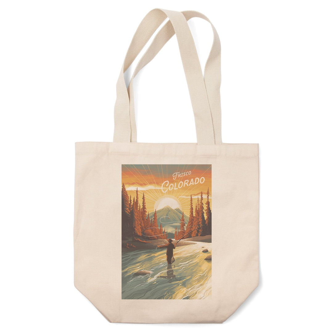 Frisco, Colorado, This is Living, Fishing with Mountain, Tote Bag Totes Lantern Press 