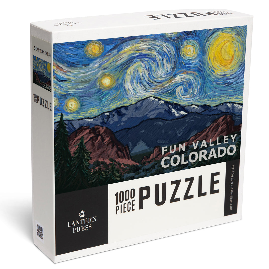 Fun Valley, Colorado, Starry Night, Jigsaw Puzzle Puzzle Lantern Press 