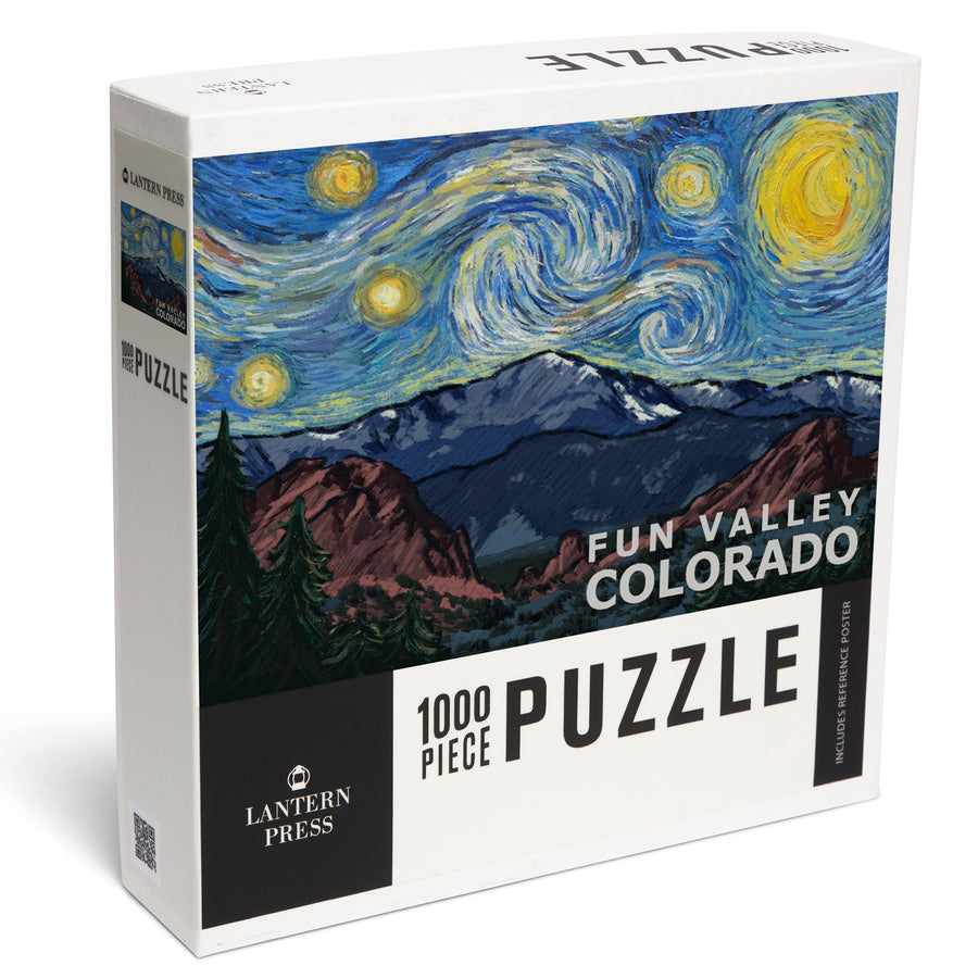 Fun Valley, Colorado, Starry Night, Jigsaw Puzzle Puzzle Lantern Press 