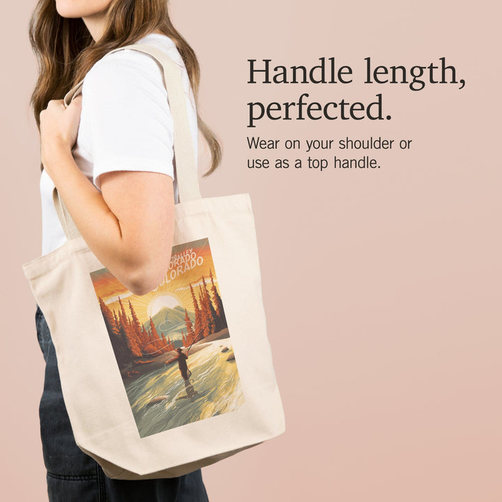 Fun Valley, Colorado, This is Living, Fishing with Mountain, Tote Bag Totes Lantern Press 