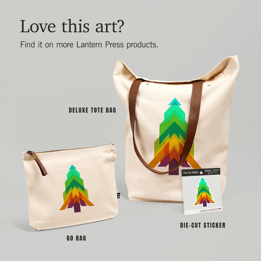 Game For Adventure Series, Bold Tree, Vinyl Sticker Sticker Lantern Press 