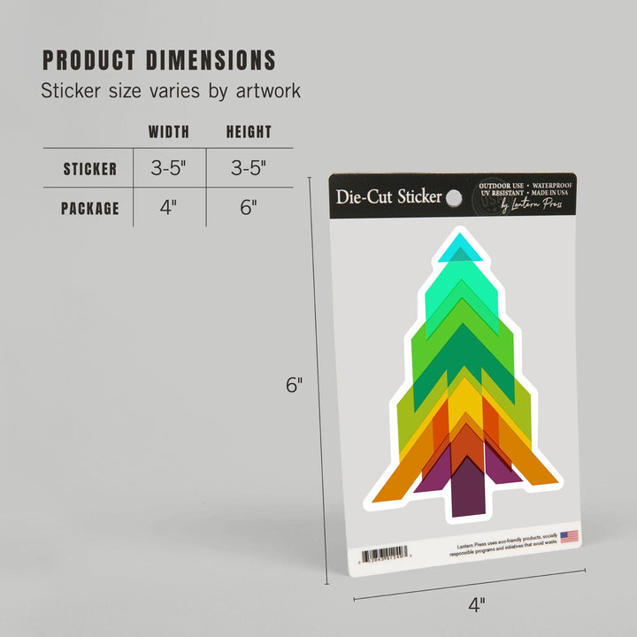 Game For Adventure Series, Bold Tree, Vinyl Sticker Sticker Lantern Press 