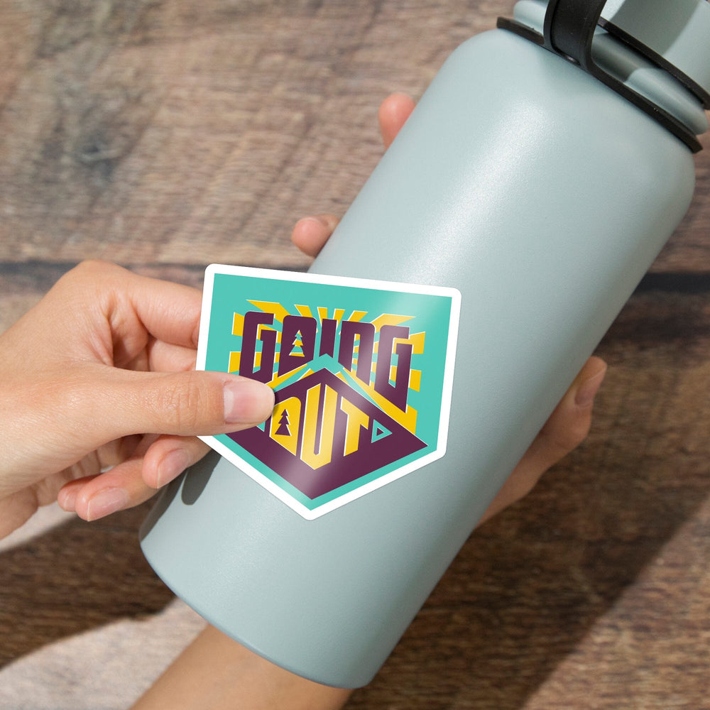 Game For Adventure Series, Going Out, Vinyl Sticker Sticker Lantern Press 