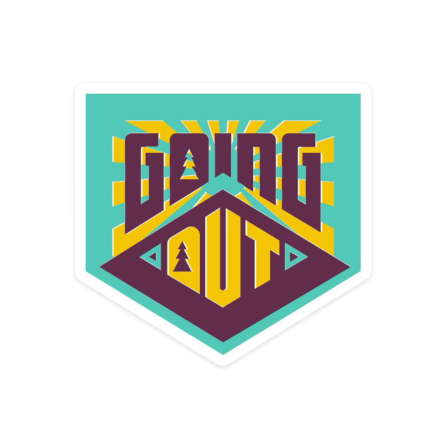 Game For Adventure Series, Going Out, Vinyl Sticker Sticker Lantern Press 