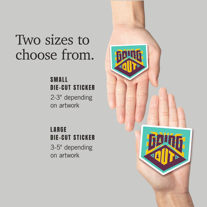 Game For Adventure Series, Going Out, Vinyl Sticker Sticker Lantern Press 