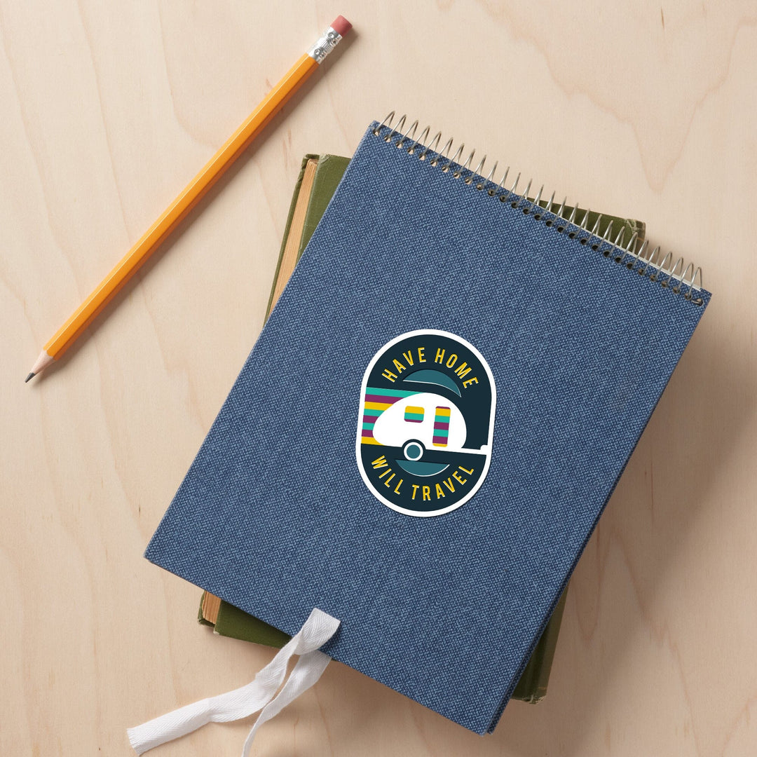 Game For Adventure Series, Have Home Will Travel, Vinyl Sticker Sticker Lantern Press 