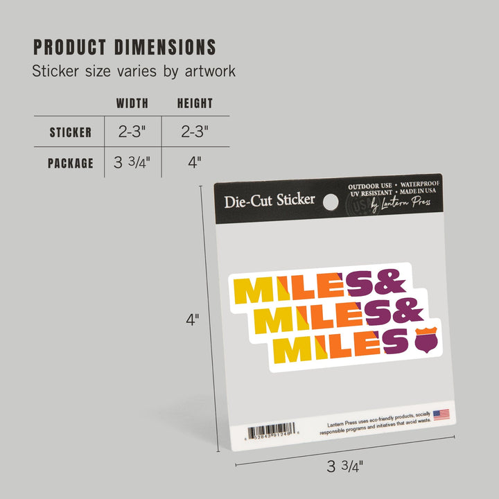 Game For Adventure Series, Miles and Miles, Vinyl Sticker Sticker Lantern Press 