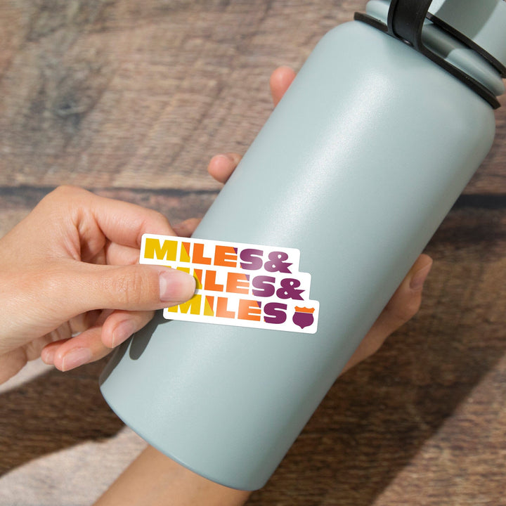 Game For Adventure Series, Miles and Miles, Vinyl Sticker Sticker Lantern Press 