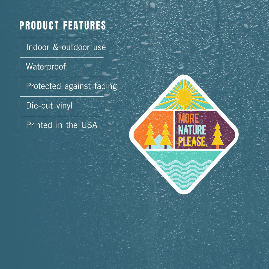 Game For Adventure Series, More Nature Please, Vinyl Sticker Sticker Lantern Press 