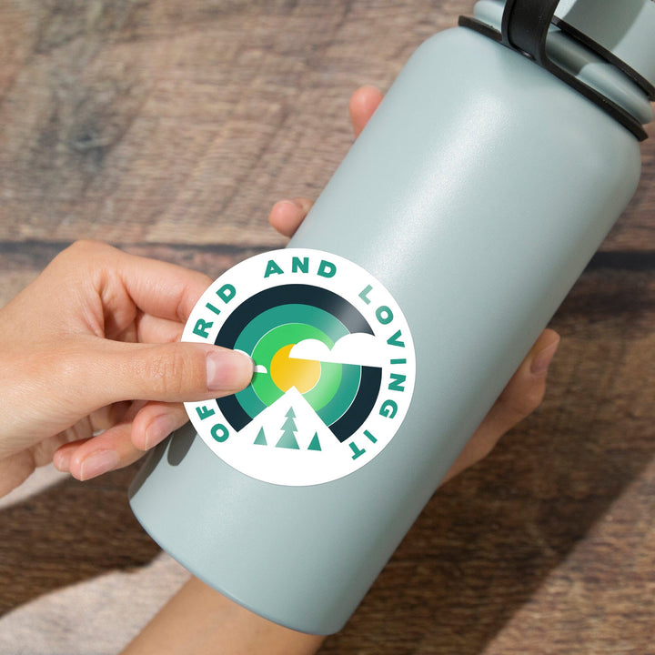 Game For Adventure Series, Off Grid And Loving It, Vinyl Sticker Sticker Lantern Press 
