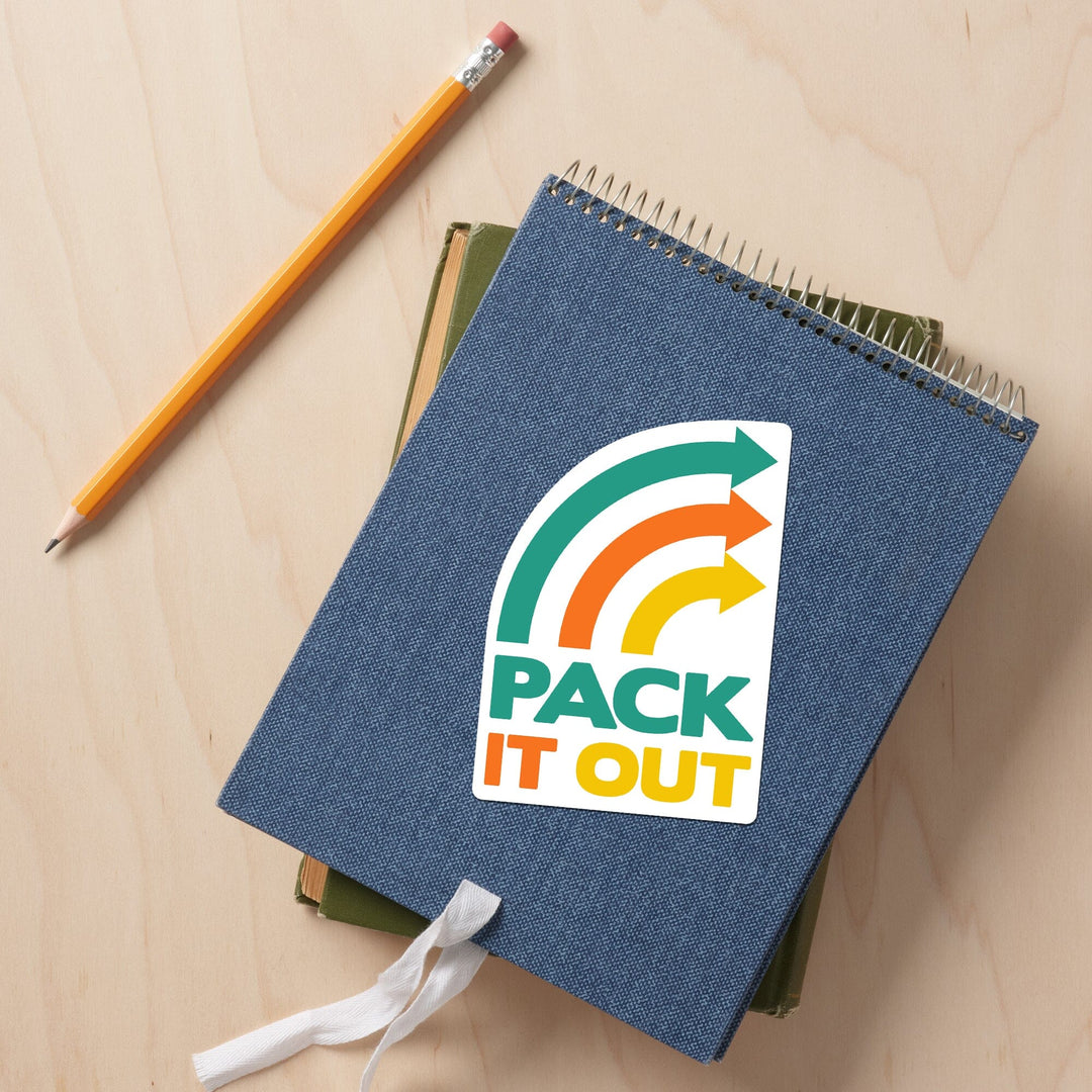 Game For Adventure Series, Pack It Out, Vinyl Sticker Sticker Lantern Press 