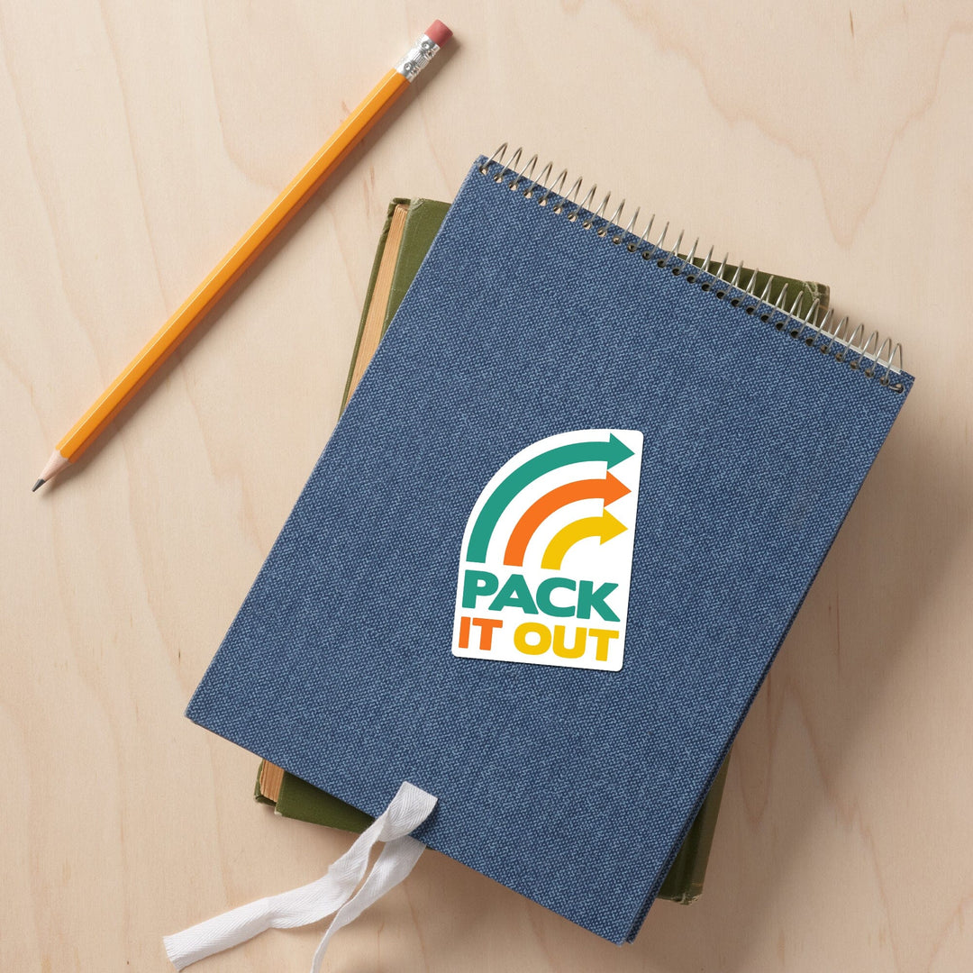 Game For Adventure Series, Pack It Out, Vinyl Sticker Sticker Lantern Press 