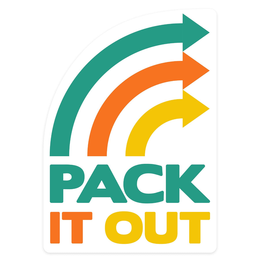 Game For Adventure Series, Pack It Out, Vinyl Sticker Sticker Lantern Press 