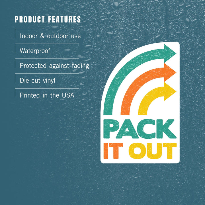 Game For Adventure Series, Pack It Out, Vinyl Sticker Sticker Lantern Press 