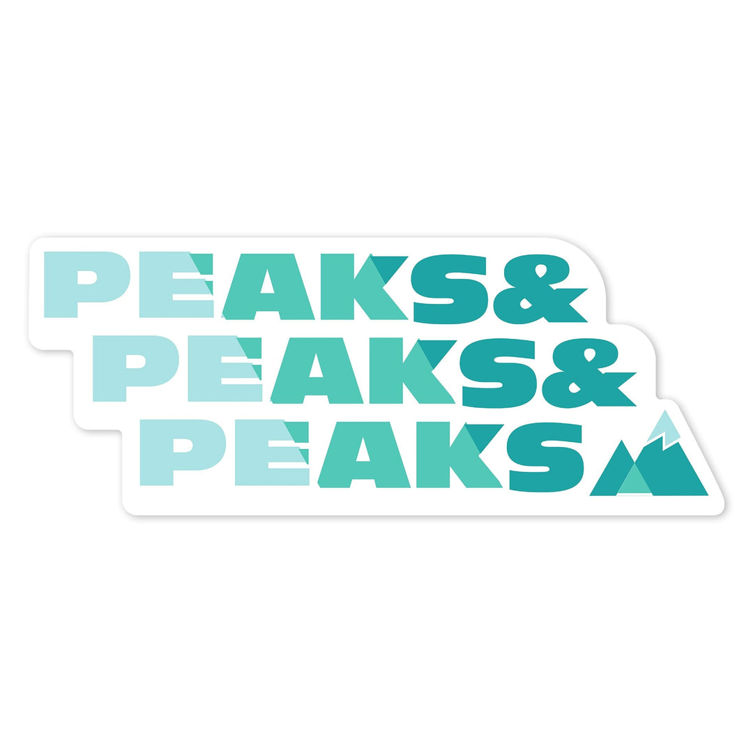 Game For Adventure Series, Peaks And Peaks, Vinyl Sticker Sticker Lantern Press 