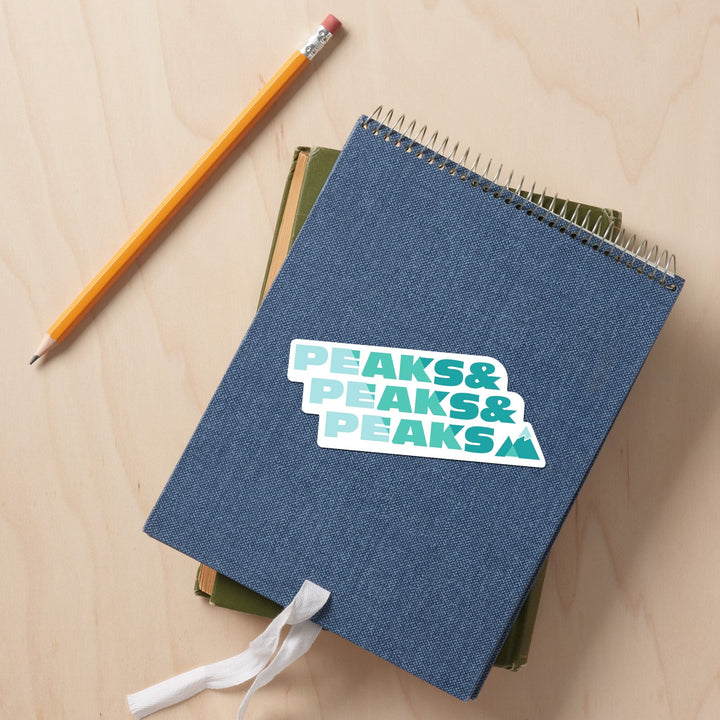 Game For Adventure Series, Peaks And Peaks, Vinyl Sticker Sticker Lantern Press 