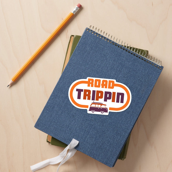 Game For Adventure Series, Road Trippin, Vinyl Sticker Sticker Lantern Press 