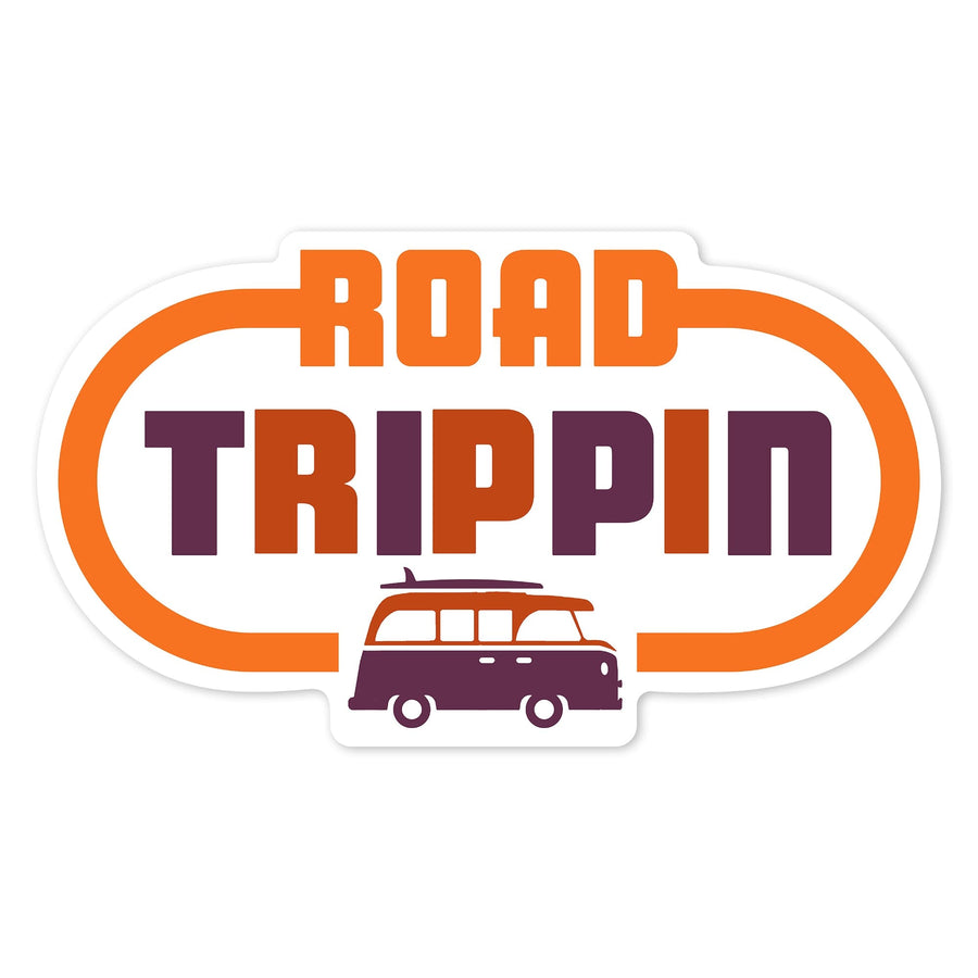 Game For Adventure Series, Road Trippin, Vinyl Sticker Sticker Lantern Press 