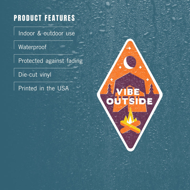 Game For Adventure Series, Vibe Outside, Vinyl Sticker Sticker Lantern Press 