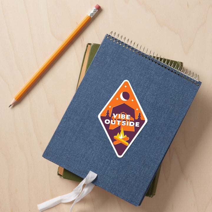 Game For Adventure Series, Vibe Outside, Vinyl Sticker Sticker Lantern Press 