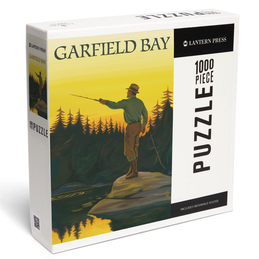 Garfield Bay, Idaho, Fly Fishing Scene, Jigsaw Puzzle Puzzle Lantern Press 