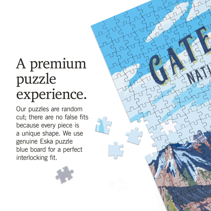 Gates of the Arctic National Park and Preserve, Alaska, Painterly National Park Series, Jigsaw Puzzle Puzzle Lantern Press 