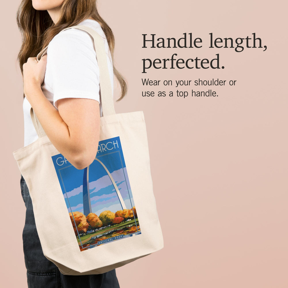 Gateway Arch National Park, Arch and Trees in Fall, Tote Bag Totes Lantern Press 