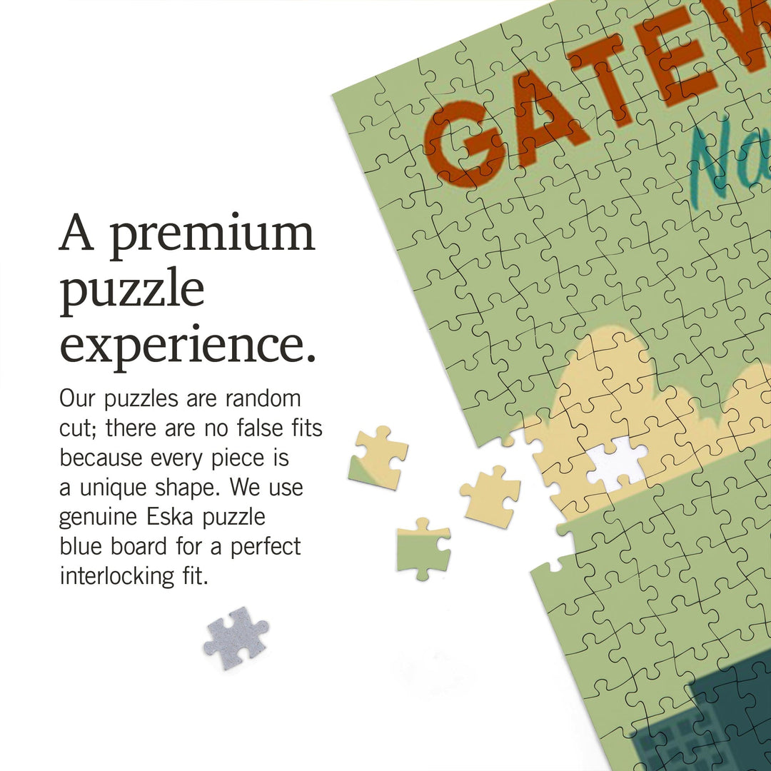 Gateway Arch National Park, Missouri, Geometric National Park Series, Jigsaw Puzzle Puzzle Lantern Press 