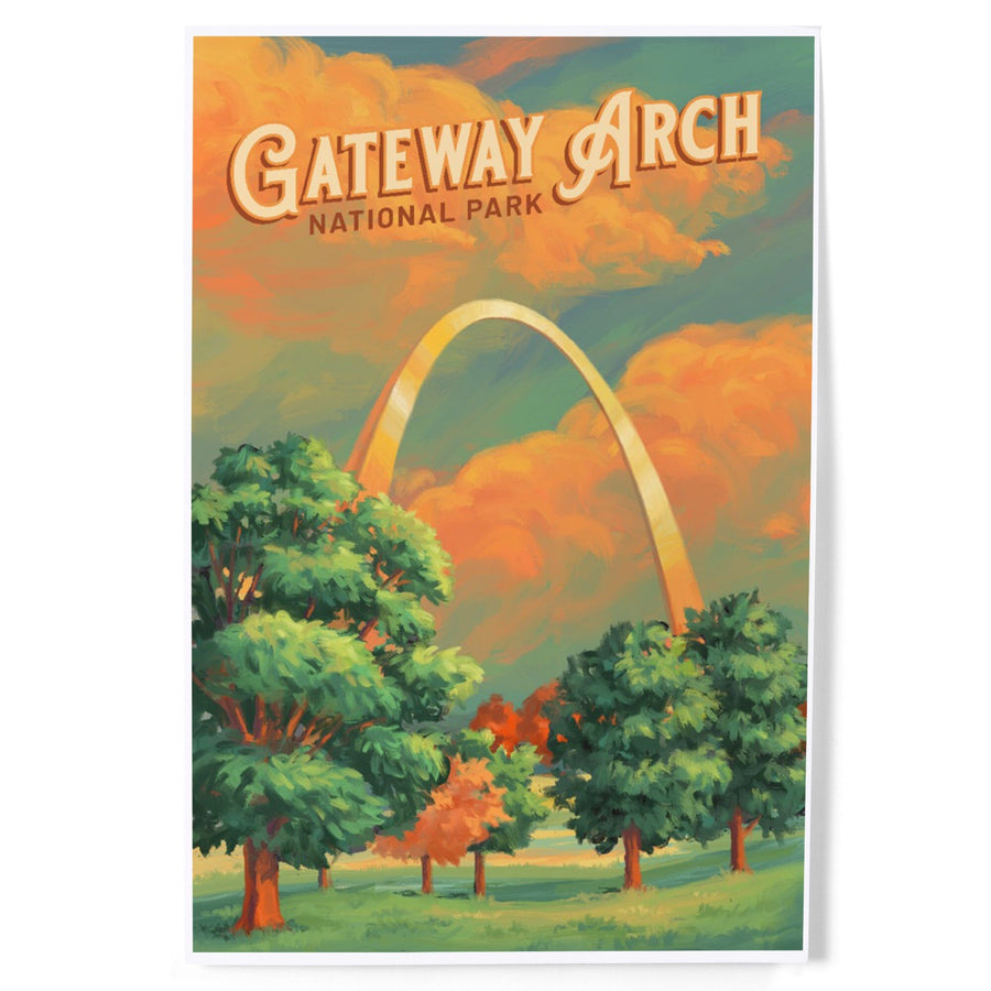 Gateway Arch National Park, Missouri, Oil Painting, Art & Giclee Prints Art Lantern Press 