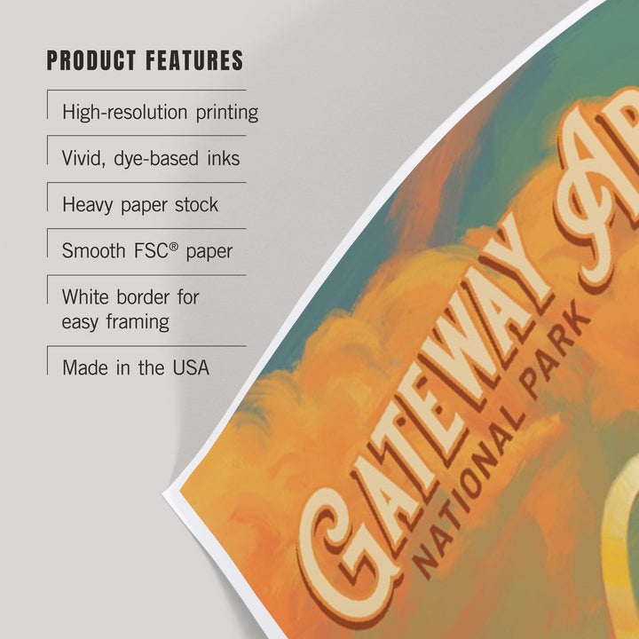 Gateway Arch National Park, Missouri, Oil Painting, Art & Giclee Prints Art Lantern Press 