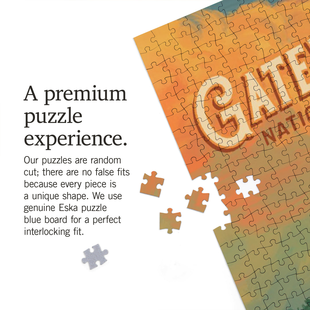 Gateway Arch National Park, Missouri, Oil Painting, Jigsaw Puzzle Puzzle Lantern Press 