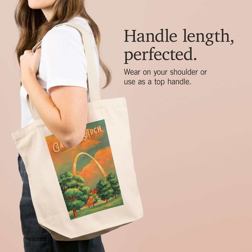 Gateway Arch National Park, Missouri, Oil Painting, Tote Bag Totes Lantern Press 