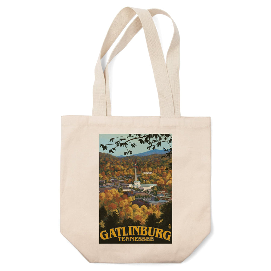 Gatlinburg, Tennessee, Town Scene, Tote Bag Totes Lantern Press 