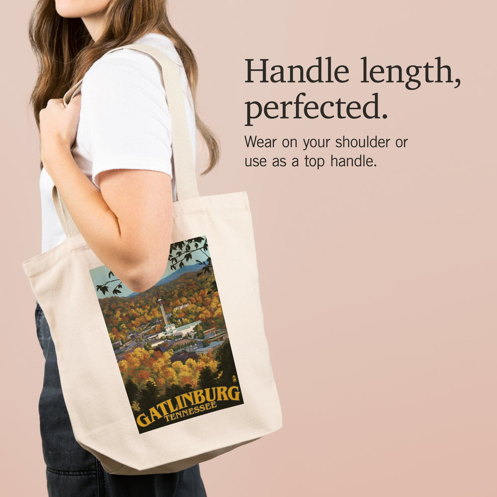 Gatlinburg, Tennessee, Town Scene, Tote Bag Totes Lantern Press 