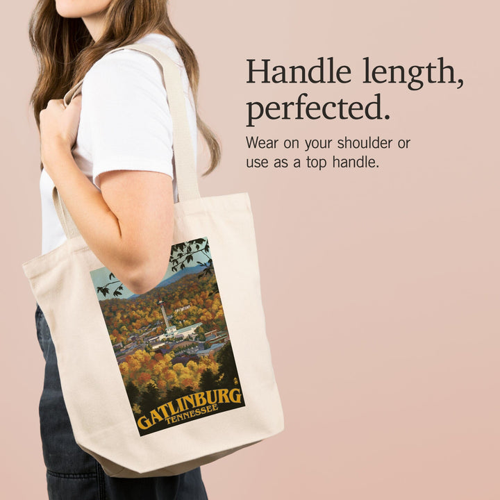 Gatlinburg, Tennessee, Town Scene, Tote Bag Totes Lantern Press 